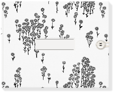 Designer scatter daisy bespoke photo book fabric