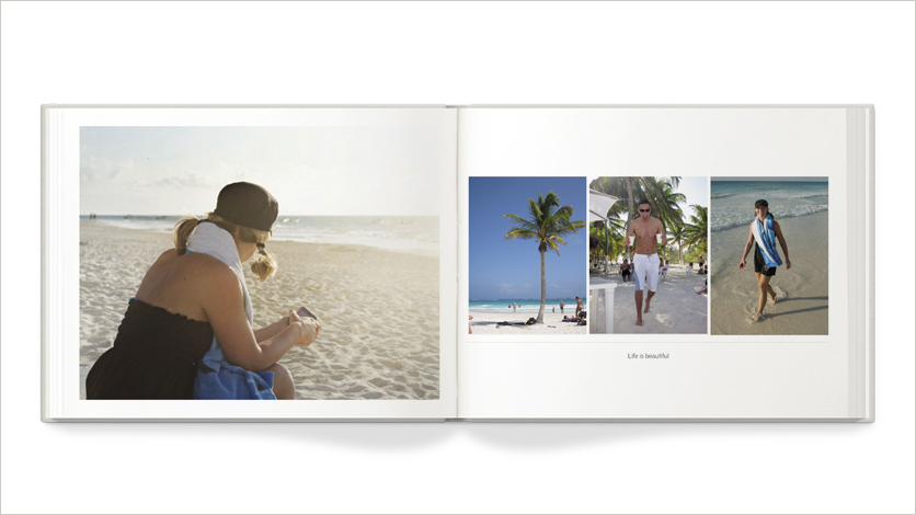 9x7 travel photo book 9x7 photos on the beach